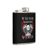 V is for Valentine, V-Twin Motorcycle. Biker フラスク (右)