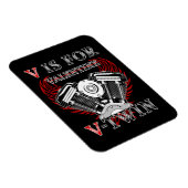 V is for Valentine, V-Twin Motorcycle. Biker マグネット (右側)