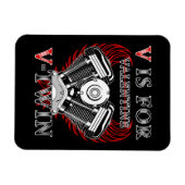 V is for Valentine, V-Twin Motorcycle. Biker マグネット (横)