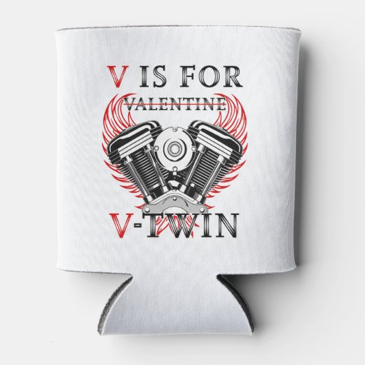 V is for Valentine, V-Twin Motorcycle. Biker 缶クーラー (正面)