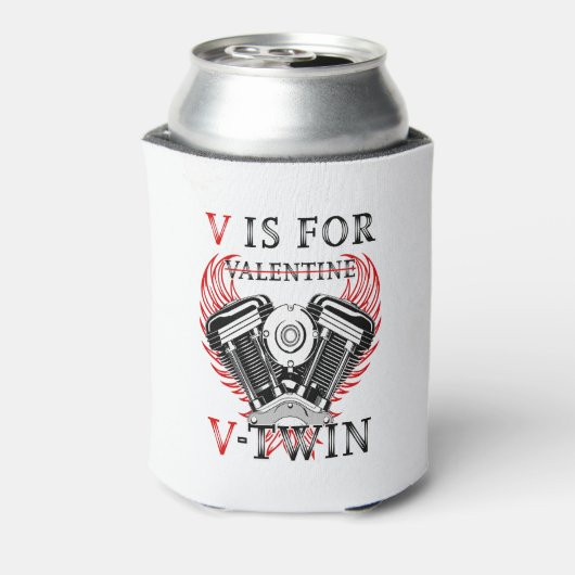 V is for Valentine, V-Twin Motorcycle. Biker 缶クーラー (缶裏面)