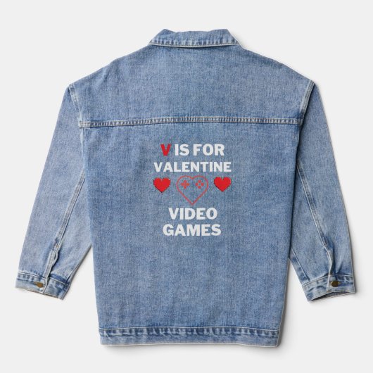 V is for Valentine Video Games デニムジャケット (裏面)