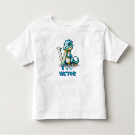 V is for Velociraptor –  トドラーTシャツ