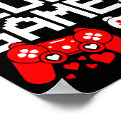 V Is For Video Games Funny Valentines Gamer Love  ポスター (角)