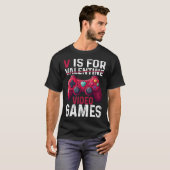 V Is For Video Games Valentine Gamer Valentines Da Tシャツ (正面フル)