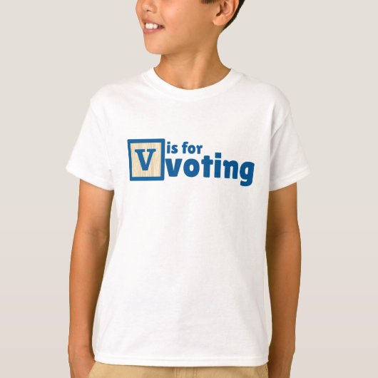 V is for Voting キッズTシャツ Tシャツ (正面)