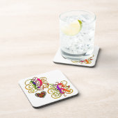 V Loves K on White Coaster withハート コースター (右側)