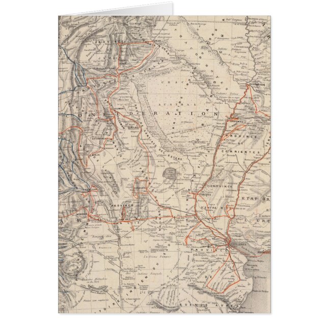 V Martin de Moussy博士の旅行地図 (正面)