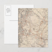 V Martin de Moussy博士の旅行地図 ポストカード (正面/裏面)