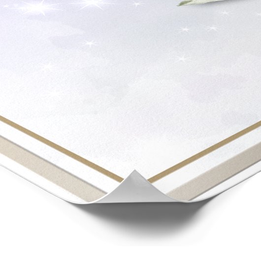 V Monogram Pink Rose ポスター (角)