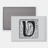 V Monogramm schwarz マグネット (正面/裏面)