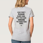 V-Neck Tシャツ：お一人一人が満足できない Tシャツ (裏面)