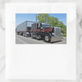 V Nolt's Black & Red 389スタンプ 長方形シール (バッグ)