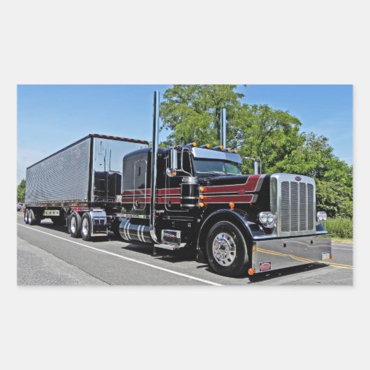 V Nolt's Black & Red 389スタンプ 長方形シール (正面)