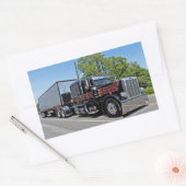 V Nolt's Black & Red 389スタンプ 長方形シール (封筒)