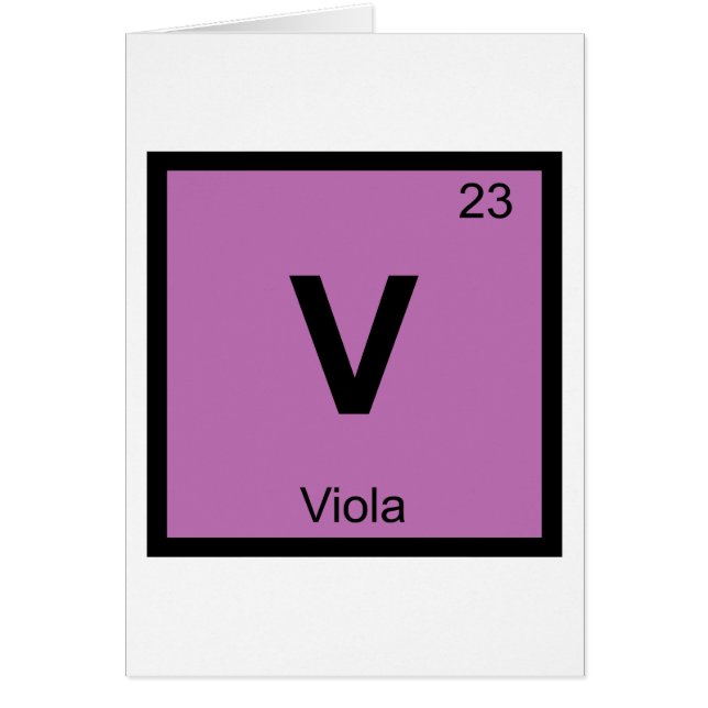 V - Viola Music Chemistry周期表記号 (正面)