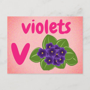 v - violetフラッシュカード ポストカード