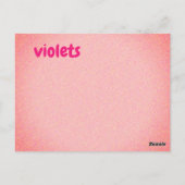 v - violetフラッシュカード ポストカード (裏面)