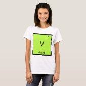 V - Vivaldi Chemistry ElementおもしろいシンボルTシャツ Tシャツ (正面フル)