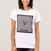 V - Vonnegutおもしろいな化学要素の記号のティー Tシャツ (正面)