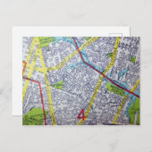 VAのノーフォークヴィンテージの地図 ポストカード (正面/裏面)