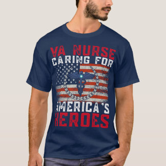 VAナースインフォーアメリカズヒーローズパトリオ退役軍人 Tシャツ