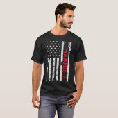 VAナースヴィンテージ愛国的アメリカ国旗USA 4日 Tシャツ (正面フル)
