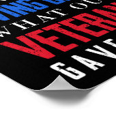 VAナース与えのバック私たちに何の与えの退役軍人 ポスター (角)