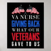 VAナース与えのバック私たちに何の与えの退役軍人 ポスター (正面)