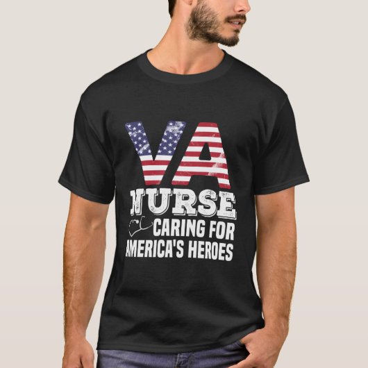 Vaナース気にズfor America'S Heroes退役軍人アファ Tシャツ (正面)