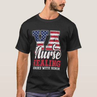 VA看護師のための名誉あるヒーリングヒーロー Tシャツ