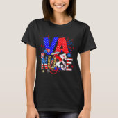 Va Nurse 4th Of July American Flag Stethoscope  Tシャツ (正面)