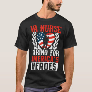 Va Nurse Americas Heros Merica US Flag Patriot Vet Tシャツ