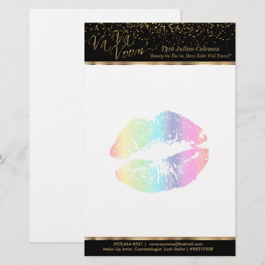 VA VA Voomの虹の唇2 便箋 (正面/裏面)