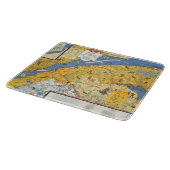 Vacanes、ケベック、Gaspesie (カナダ)の地図 カッティングボード (角)