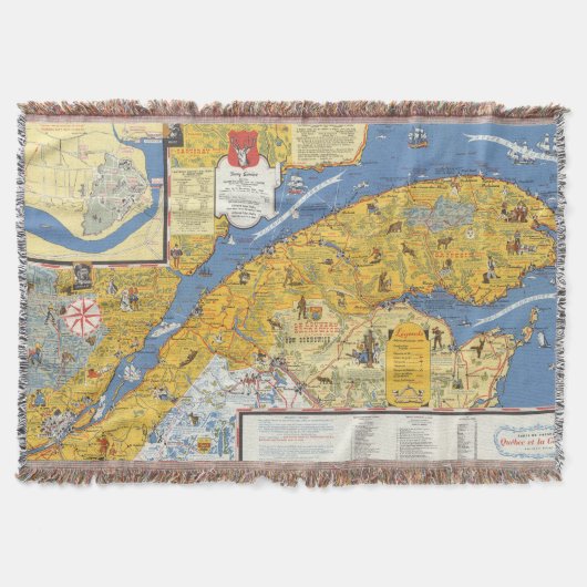 Vacanes、ケベック、Gaspesie (カナダ)の地図 スローブランケット (正面)