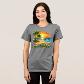 Vacation Feels Right Coastal Beach Tee USA トライブレンドＴシャツ (正面全面)