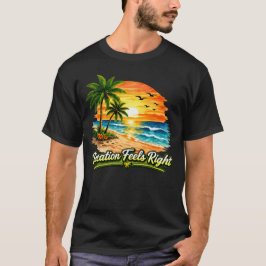 Vacation Feels Right Dark Cotton T-Shirt USA Tシャツ