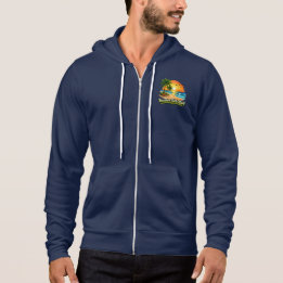 Vacation Feels Right Navy Zip Hoodie USA パーカ