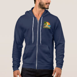 Vacation Feels Right Navy Zip Hoodie USA パーカ