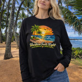 Vacation Feels Right Tropical Beach Long Sleeve US Tシャツ