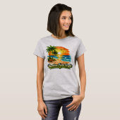 Vacation Feels Right Tropical Island Tee USA Tシャツ (正面フル)
