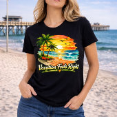Vacation Feels Right Tropical Island Tee USA Tシャツ