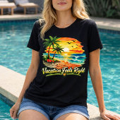 Vacation Feels Right Tropical Island Tee USA Tシャツ
