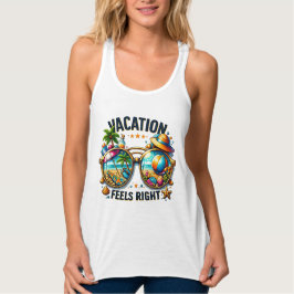 Vacation Feels Right Women’s Flowy Tank Top USA タンクトップ