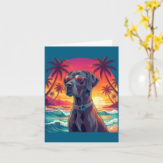 Vacation Hawaii Mom Dad Dane Hawaiian カード (黄色い花)