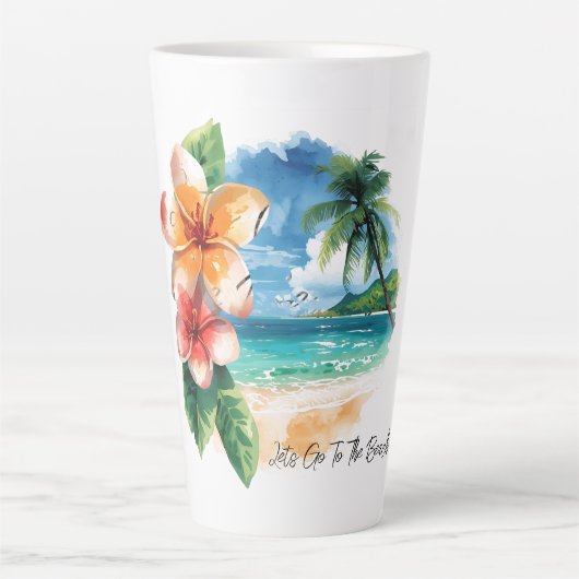 Vacation, Lets Go To The Beach  カフェラテマグ (正面)