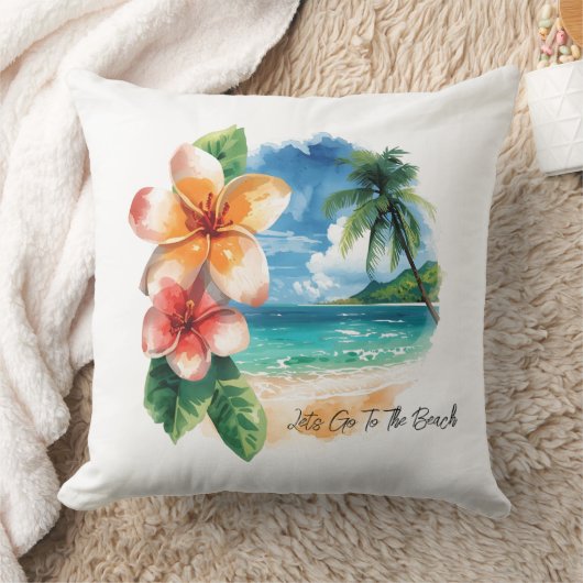 Vacation, Lets Go To The Beach  クッション (ブランケット)