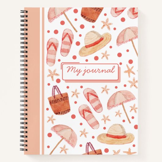 Vacation Memories Notebook | Travel Journal ノートブック (正面)