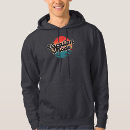 Vacation Mode image logo on hoodie パーカ